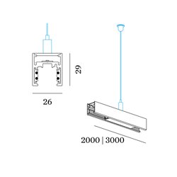 Wever & Ducré Track Profile 2M Strex System | Suspended Indirect Light
