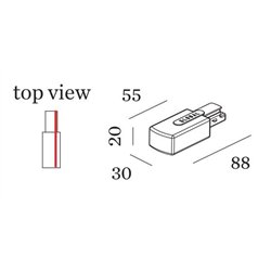 Wever & Ducré End Feed | Right 1-Phase Track