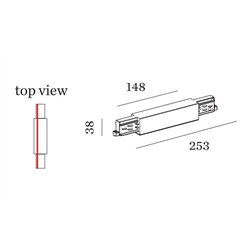 Wever & Ducré Middle Feed 3-Phase Track | Straight