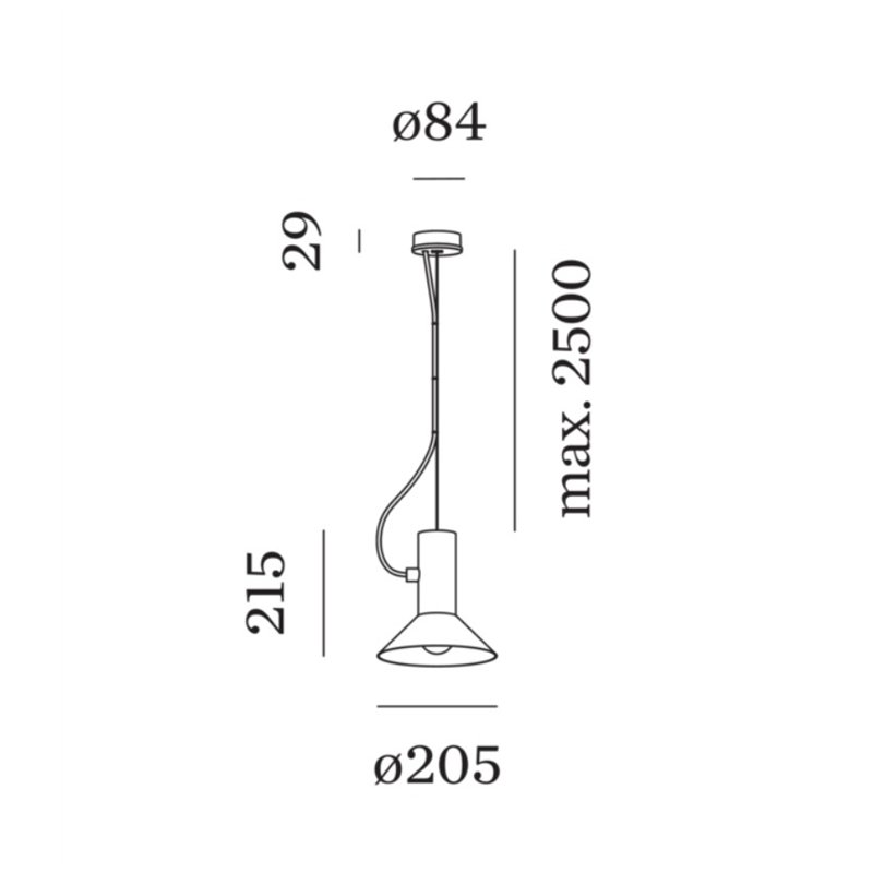 Wever & Ducré Roomor Cable 1.1 E27 Hanglamp