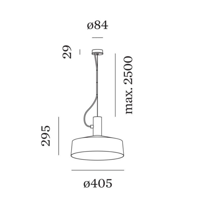 Wever & Ducré Roomor Cable 1.3 E27 Hanglamp
