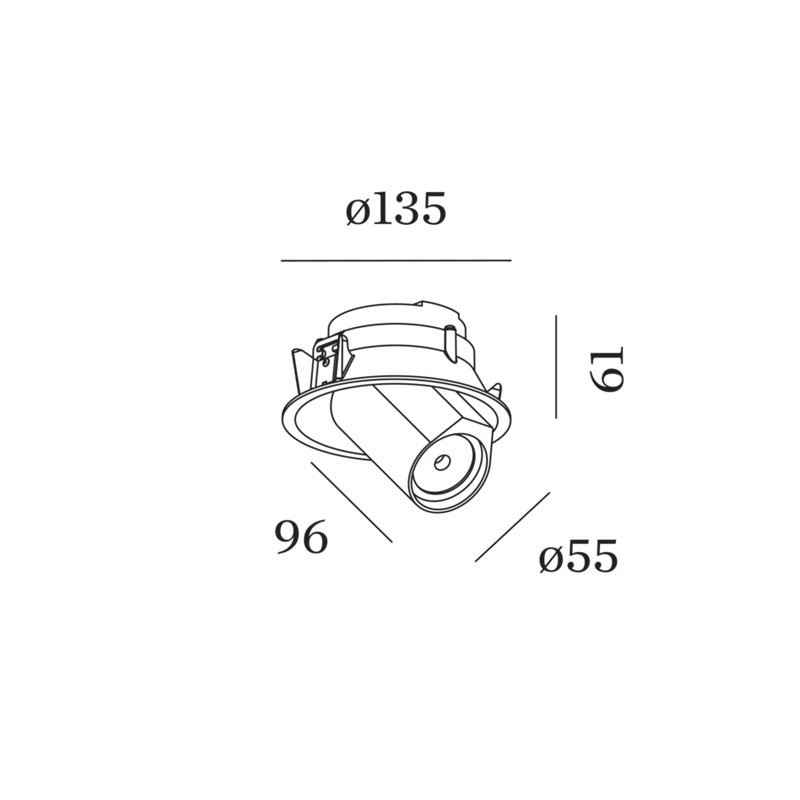 Wever & Ducré Bliek Round 1.0 LED blade springs Inbouwspot