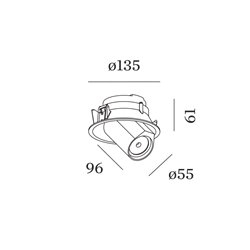 Wever & Ducré Bliek Round 1.0 PAR16 blade springs Recessed spot
