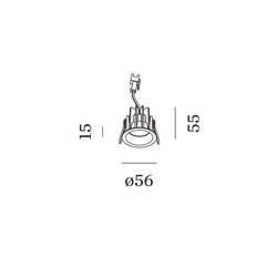 Wever & Ducré Deep Bijou IP65 1.0 wired springs Recessed spot
