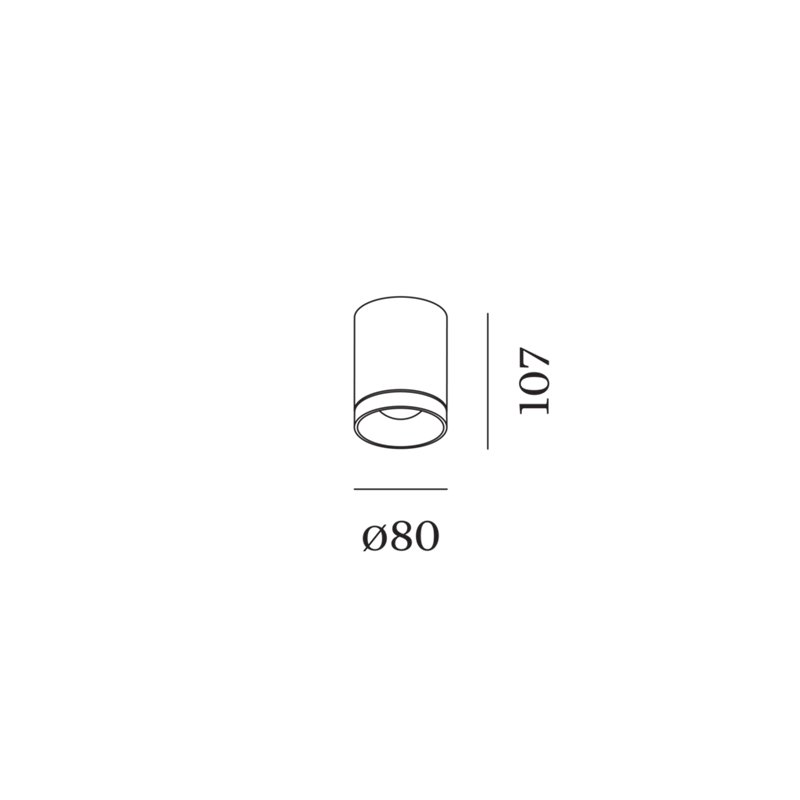 Wever & Ducré Taio Round IP65 Surface 1.0 Plafondlamp