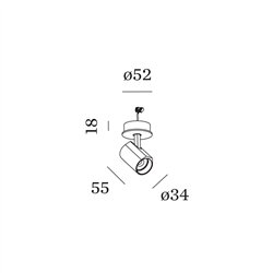 Wever & Ducré Ceno Semi Recessed 1.0 Recessed spot