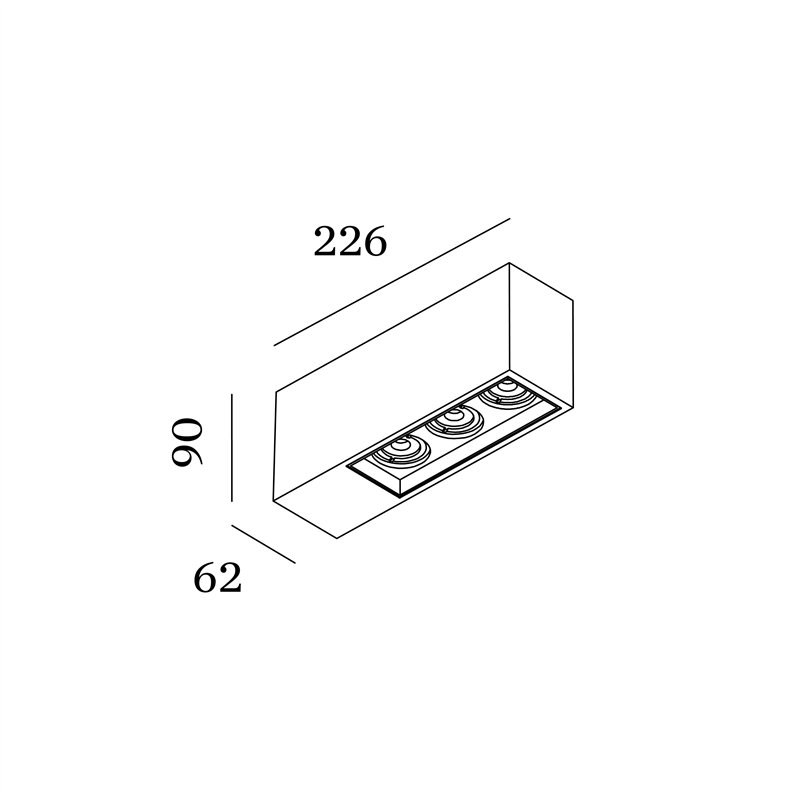 Wever & Ducré Plano Petit Surface 3.0 Plafondlamp