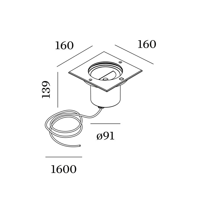 Wever & Ducré Chart Asym 1.6 Grondlamp