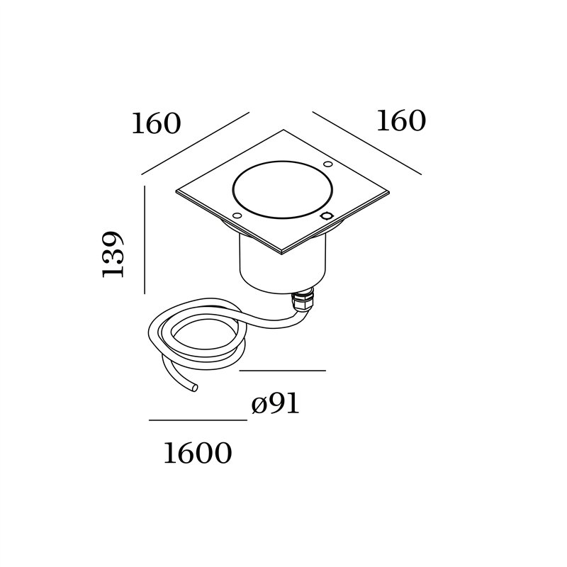 Wever & Ducré Chart 1.6 Grondlamp