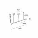 Wever & Ducré Trace Chandelier 1.0 Hanglamp