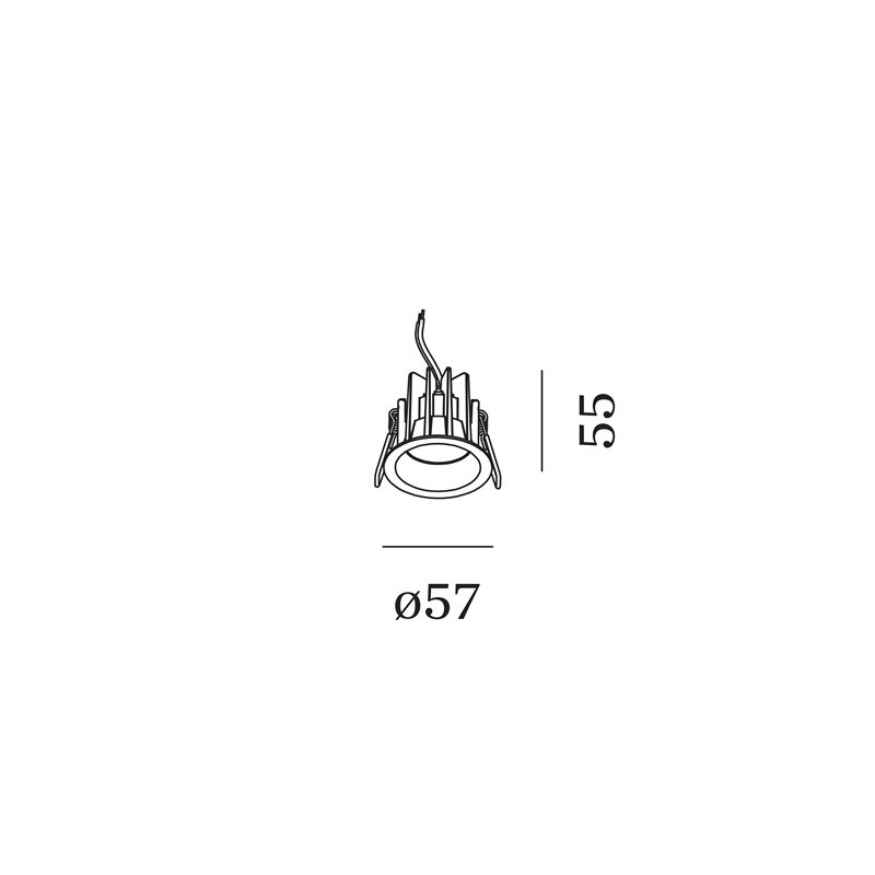 Wever & Ducré Deep Bijou IP65 1.0 bladveren Inbouwspot