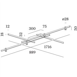 Wever & Ducré Trace Grid 2.0 Ceiling lamp