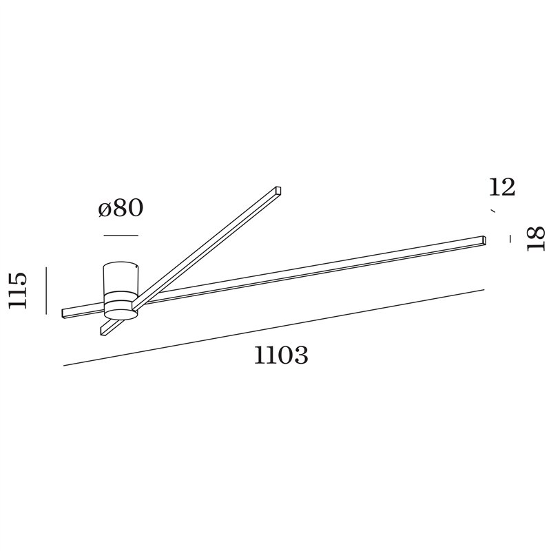 Wever & Ducré Fil Spin 1.0 Plafondlamp / Wandlamp