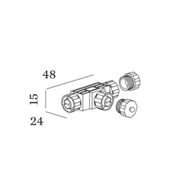 Wever & Ducré 24V Plug & Play System T-Connector