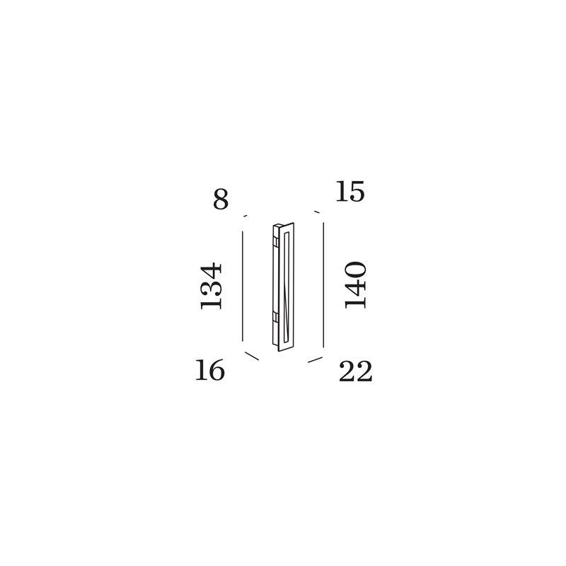 Wever & Ducré STRIPE SLIM 1.4 Wandlamp