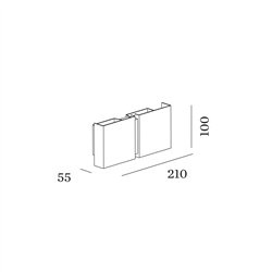 Wever & Ducré CG SQUARE 2P SMALL Wall lamp