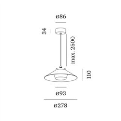 Wever & Ducré TRADORA SUSPENDED IP65 1.0 Suspension lamp