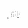 Wever & Ducré RETO WALL SURFACE OUTDOOR 0.8 Wall lamp