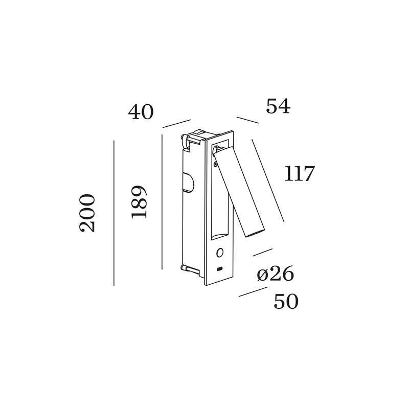 Wever & Ducré MATCH SEMI RECESSED snooze 1.0 Wandlamp