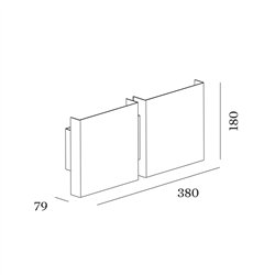 Wever & Ducré CG SQUARE 2G BIG Wall lamp