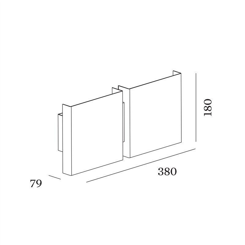 Wever & Ducré CG SQUARE 2G BIG Wandlamp