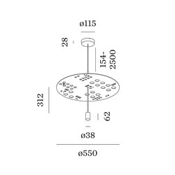 Wever & Ducré SHEDDA fractal 1.0 Suspension lamp