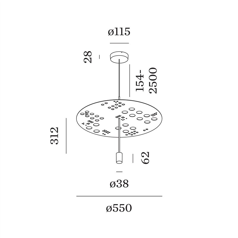Wever & Ducré SHEDDA fractal 1.0 Hanglamp