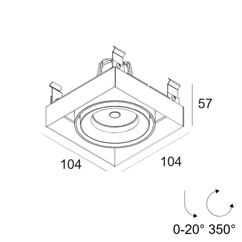 Delta Light Minigrid In Trimless 1 Hi Led Inbouwspot