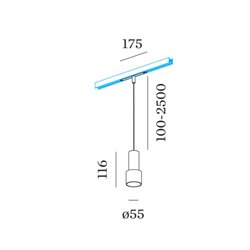Wever & Ducré ODREY on STREX 1.1 LED Track lighting fixture