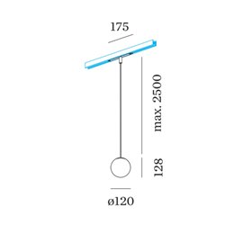 Wever & Ducré SOLLI on STREX 1.0 Track lighting fixture