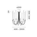 Wever & Ducré OPLIA CHANDELIER 1.0 Hanglamp