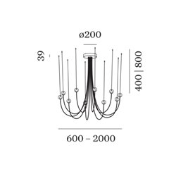 Wever & Ducré OPLIA CHANDELIER 1.0 Suspension lamp