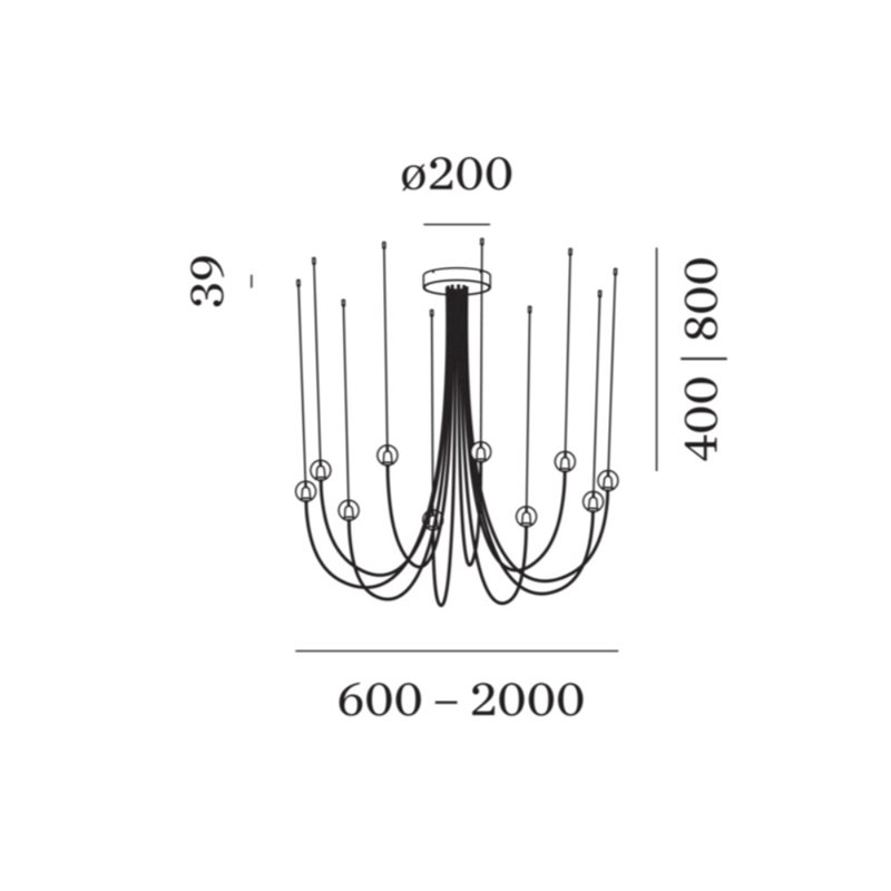 Wever & Ducré OPLIA CHANDELIER 1.0 Hanglamp