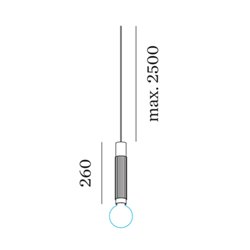 Wever & Ducré TRACE suspended 1.0 E27 Suspension lamp