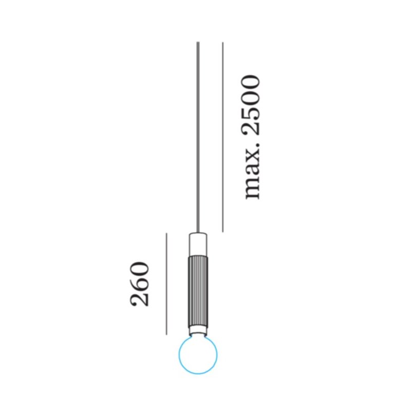 Wever & Ducré TRACE suspended 1.0 E27 Hanglamp