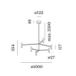 Wever & Ducré MATCH LUSTA 2.1 Suspension lamp