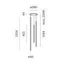 Wever & Ducré FLYRA vertical 3.3 Hanglamp