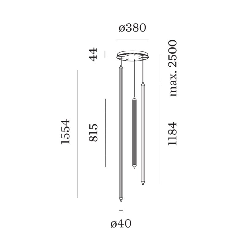 Wever & Ducré FLYRA vertical 3.3 Hanglamp