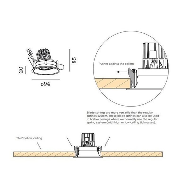 Wever & Ducré Deep Adjust 1.0 PAR16 bladveren Inbouwspot