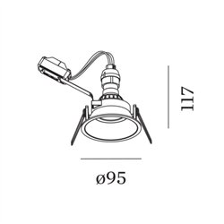 Wever & Ducré Deep IP44 1.0 PAR16 wire springs Recessed spot