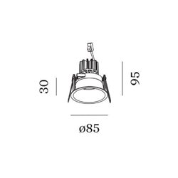 Wever & Ducré Deeper 1.0 LED wire springs Recessed spot