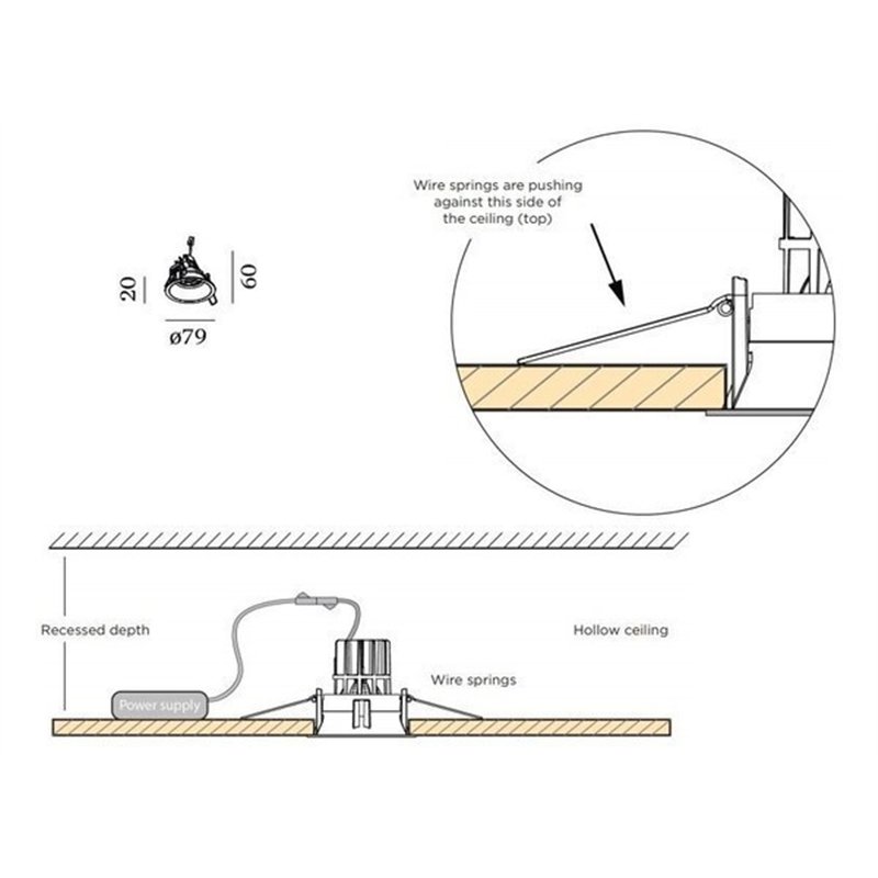 Wever & Ducré Deep Adjust Petit 1.0 LED springveren Inbouwspot