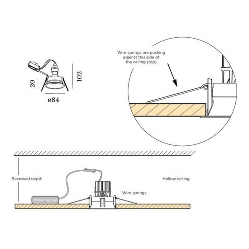 Wever & Ducré Deep 1.0 LED springveren Inbouwspot