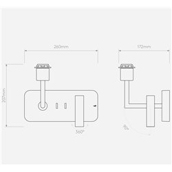 Astro Side by Side USB C | Wall lamp