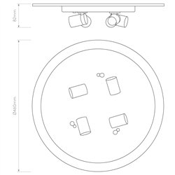 Astro Ceiling Base 460 | Ceiling lamp