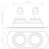Astro Trimless Round Twin Adjustable | Recessed spot
