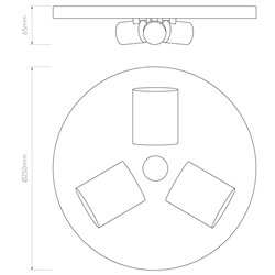 Astro 3-Way Plate | Ceiling lamp