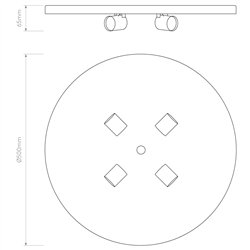 Astro 4-Way Plate | Ceiling lamp