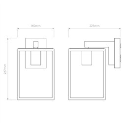 Astro Box Lantern 270 | Wall lamp