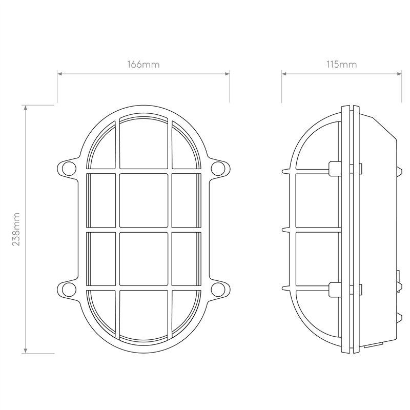Astro Thurso Oval | Wandlamp